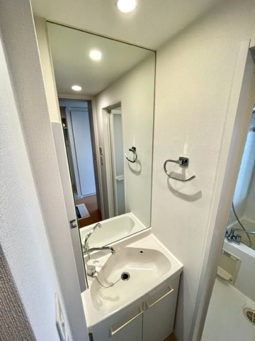 新品家具付きマンション市谷薬王寺町8(KaGood東京)の洗面所