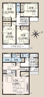 【間取り】 | 【仲介手数料無料！！】川崎市麻生区細山4丁目　新築戸建て（全5棟）5号棟　5080万円