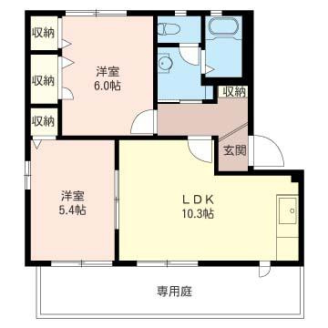 クレールＢの間取り