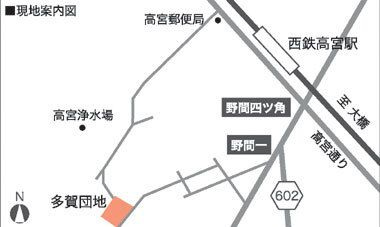 福岡市南区多賀１丁目のアパートの地図