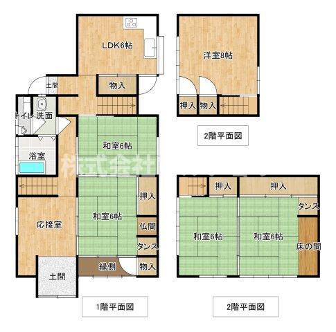 印南戸建ての間取り