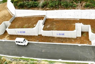 【外観】 | 【仲介手数料無料！！】川崎市麻生区細山6丁目　建築条件付き売地（全10区画）1-3区画　1980万円 | ドローン画像　1-3区画、1-4区画