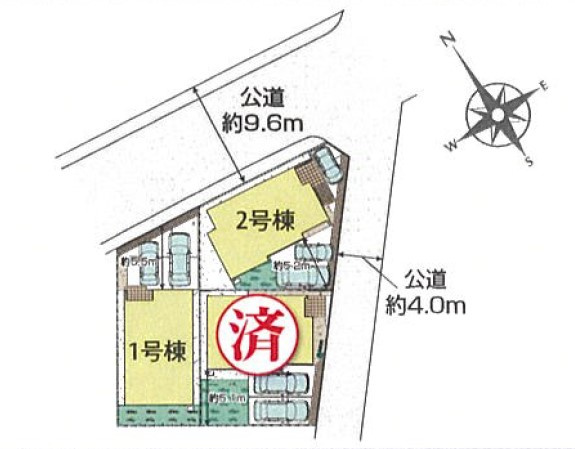 平塚市東真土2丁目新築戸建て　1号棟の区画図