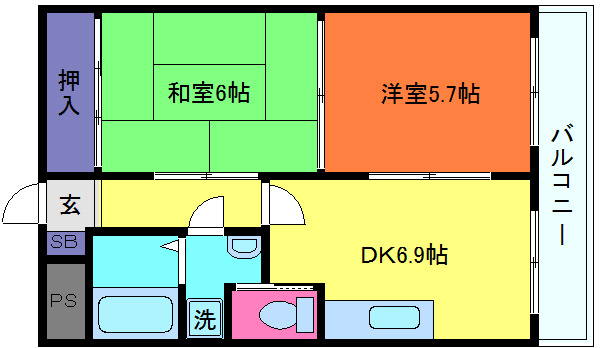 サンパレス六甲の間取り