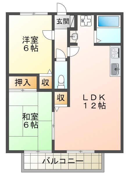 サウスヒル水谷の間取り