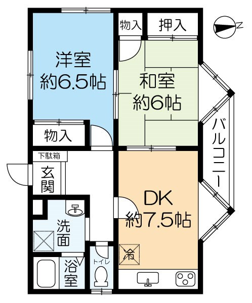 ドムールコスモス武庫之荘の間取り|間取りです