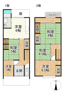 【間取り】 | 紫野宮西町貸家