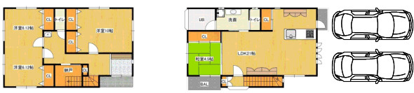 尼崎市武庫之荘　中古戸建の間取り