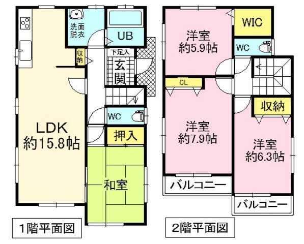【中古戸建】本庄市東台5丁目の間取り|■間取り図｜敷地面積：120.10（約36.33坪）　建物面積：99.42（約30.07坪）