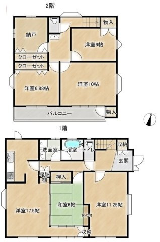 【間取り】 | 白岡市篠津　中古戸建