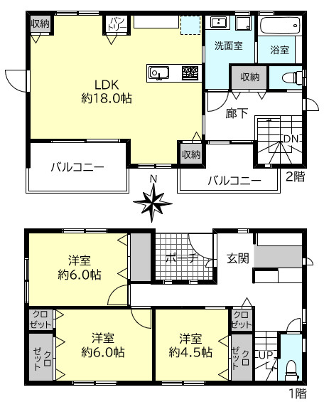 神戸市垂水区西舞子９丁目新築戸建の間取り