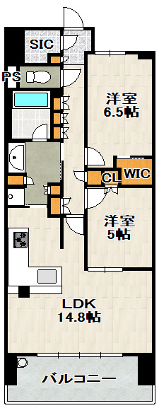 ウエリス宝塚の間取り
