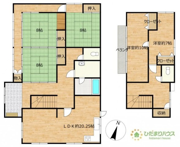 【間取り】 | つくば市栗原　中古戸建 | 部屋数豊富な5LDKの間取りです。お子様の一人部屋はもちろん、ご夫婦の趣味のお部屋も実現可能です♪