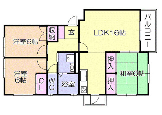 ディアコート【キャッシュバック対象物件】の間取り