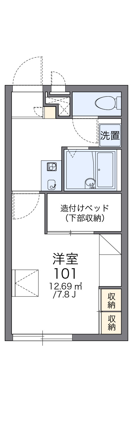 レオパレスラビホワ20の間取り|画像2