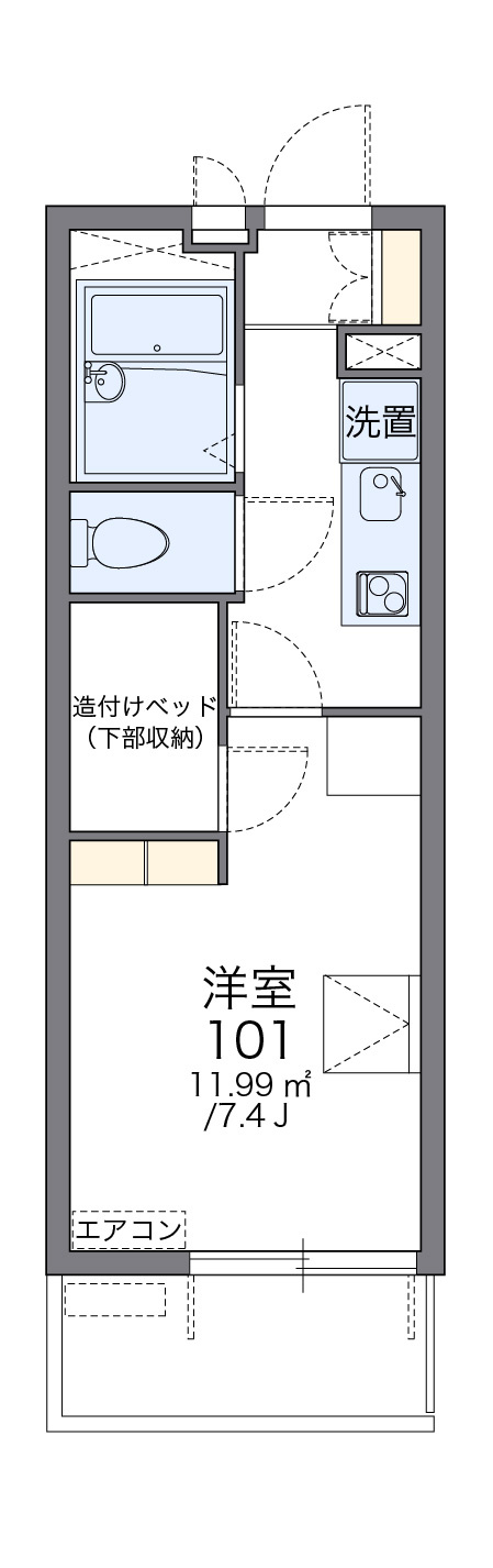 レオパレスホワクラハイツの間取り|画像2