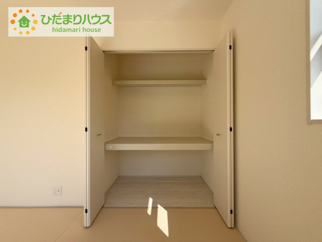 いわき市泉玉露1丁目1期　新築戸建　2号棟の収納|お布団やお子様のおもちゃなどがスッキリ収納できますね(^^♪