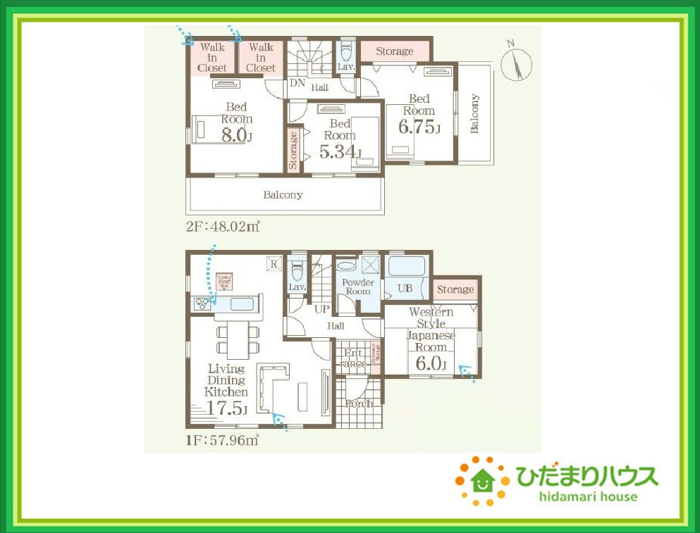 いわき市泉玉露1丁目1期　新築戸建　2号棟の区画図|泉駅徒歩5分で通勤・通学も安心です(*^^*)