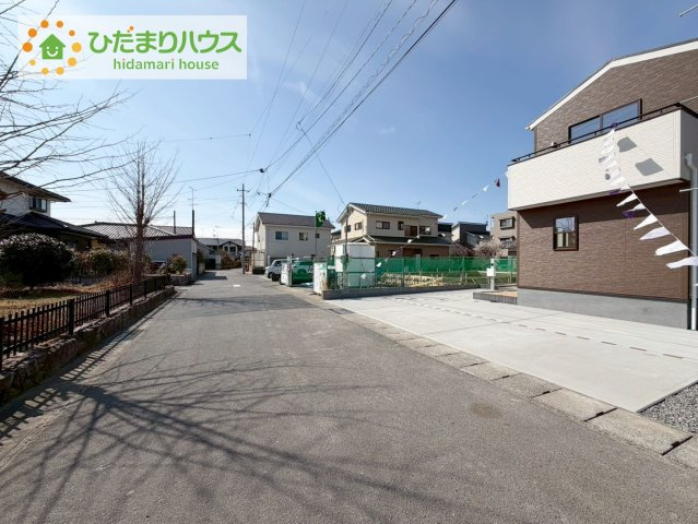 いわき市泉玉露1丁目1期　新築戸建　2号棟の前面道路含む現地写真|子育て家族にもおすすめ！お子さんの成長がもっと楽しみになる家！