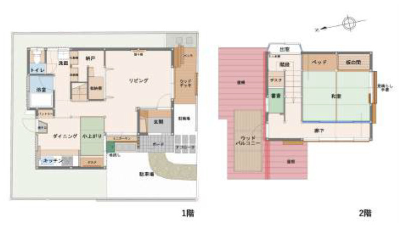 小田原市久野　中古戸建の間取り