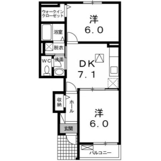 【間取り】 | プルメリア　ガーデンＥ