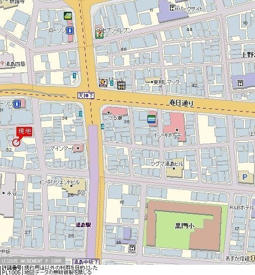 ヴェルト湯島の地図