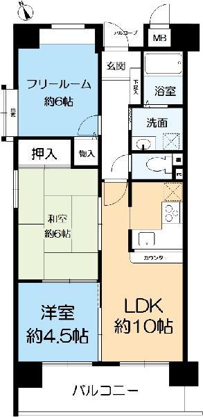 プリンスコート兵庫の間取り