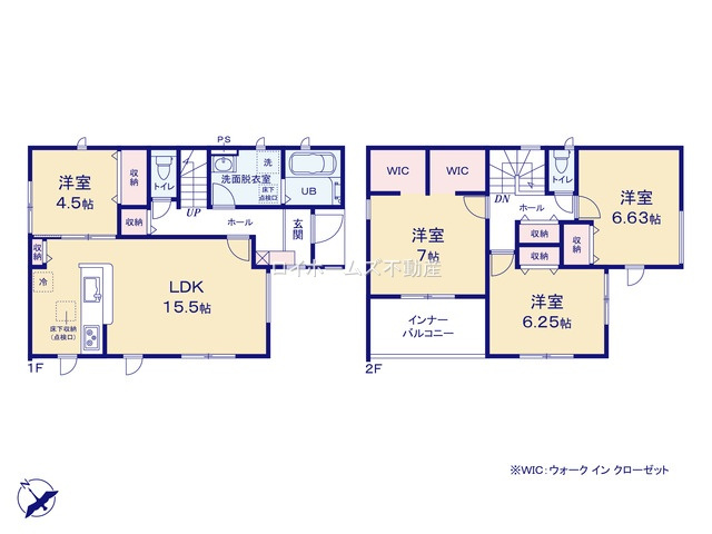 【間取り】 | 豊田市野見山町２丁目58-4『仲介料無料』新築戸建て | 1号棟