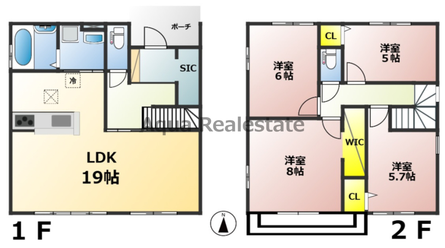 高松市木太町　新築戸建の間取り