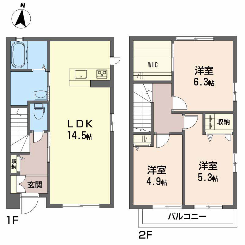 シャーメゾン向日葵 A棟の間取り