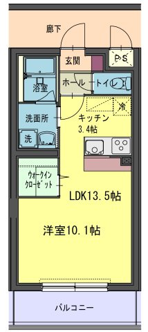 コルトーナ弐番館の間取り|10.1帖の余白がくれる、ひとり時間の贅沢。