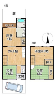 【間取り】 | 紫竹西南町貸家