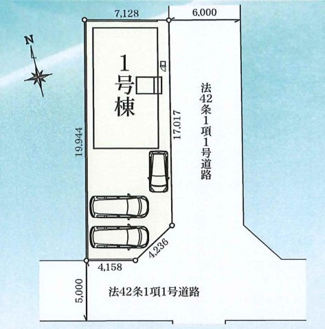 前橋朝日町2丁目の区画図