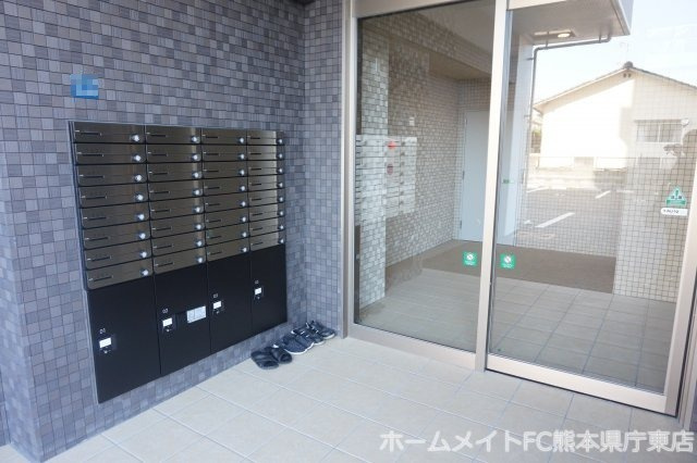 熊本市東区佐土原１丁目の賃貸マンションのエントランス