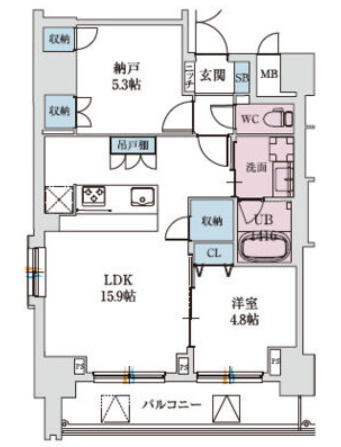 【間取り】 | スプランディッド上本町WEST