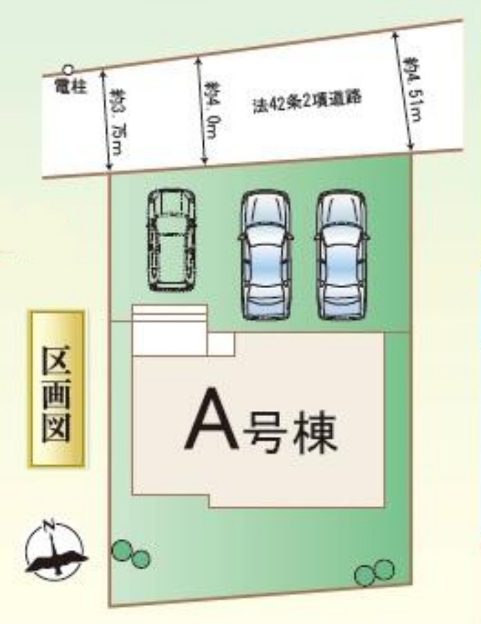 前橋市北代田町の区画図
