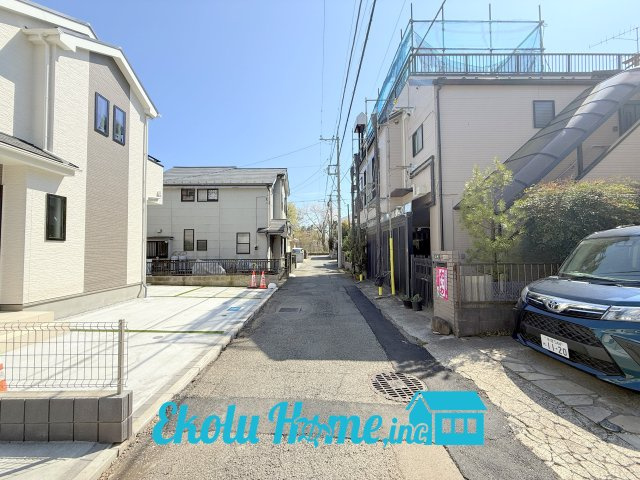 昭島美堀町2期　全2棟　2号棟の前面道路含む現地写真|B号棟　（2026年4月）撮影