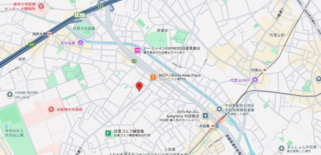 ★仲介手数料無料★MEGURO　HEIGHTS（これから中目黒駅北口再開発で利便性が高まります）の地図