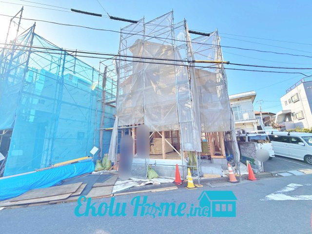 昭島市松原町2期　全2棟　1号棟の前面道路含む現地写真