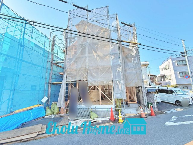 昭島市松原町2期　全2棟　1号棟の前面道路含む現地写真