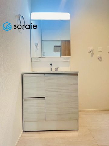 狭山市鵜ノ木7期　新築戸建ての独立洗面台|6/2　撮影