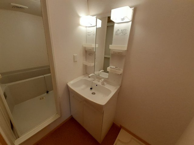 こすもすハウス武井壱番館の洗面所|スペースが確保できる洗面所です