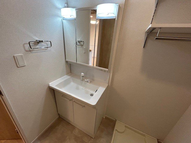 フィールドタウンの洗面所|広い洗面スペース