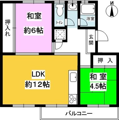 箕面粟生第2住宅17棟の間取り