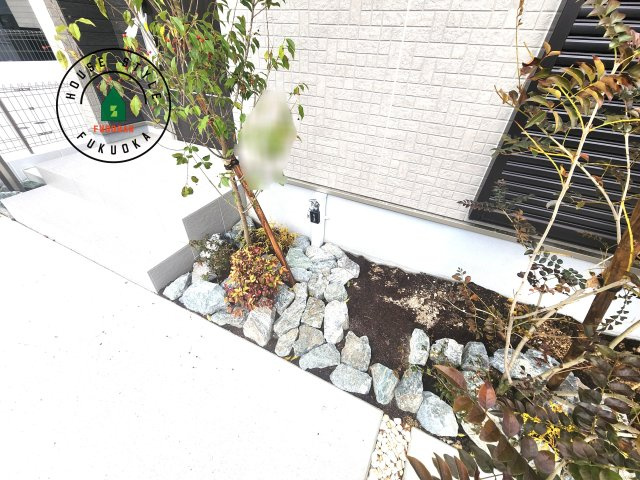 春日市須玖北5丁目第1-7棟（B号棟）の庭|お庭で自由な時間を過ごせます。