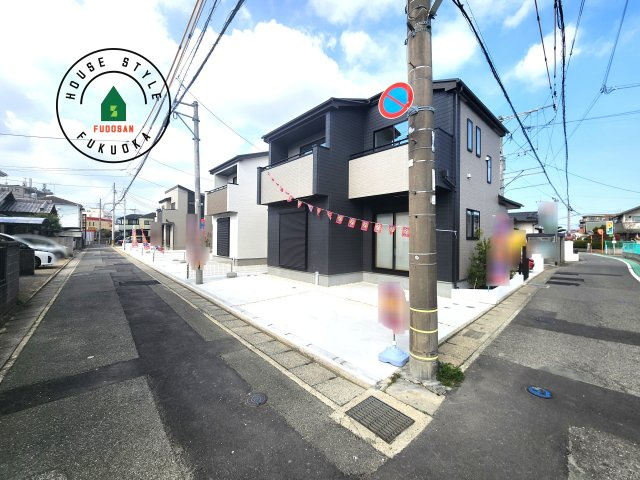 春日市須玖北5丁目第1-7棟（B号棟）の前面道路含む現地写真|見学の時間などお気軽にお問い合わせ下さい。