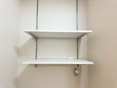 【収納】 | ハーベストコート Ｂ | 洗濯機置き場の上の収納