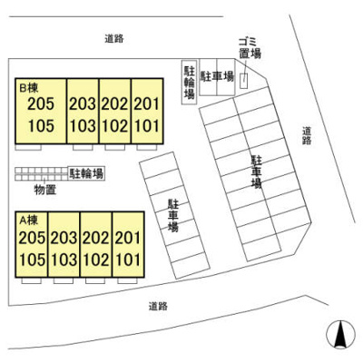 【区画図】 | ハーベストコート Ｂ