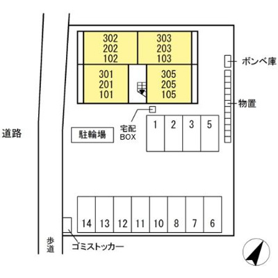 【区画図】 | ミモザハウスⅢ