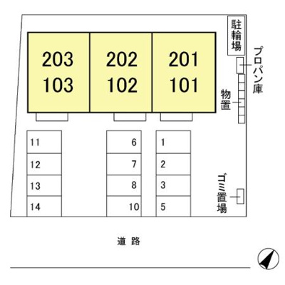 【区画図】 | クレール シャンブル Ⅱ